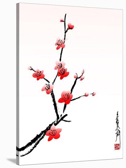 Cherry Blossom Painting-shadow216-Stretched Canvas