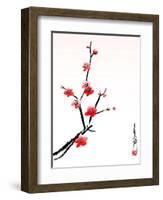 Cherry Blossom Painting-shadow216-Framed Art Print