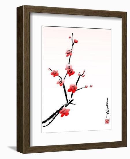 Cherry Blossom Painting-shadow216-Framed Art Print