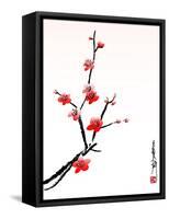 Cherry Blossom Painting-shadow216-Framed Stretched Canvas