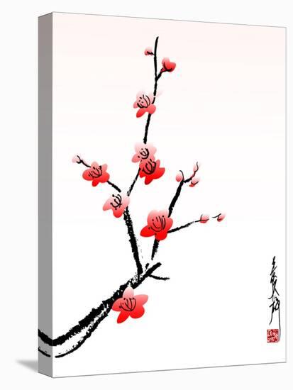 Cherry Blossom Painting-shadow216-Stretched Canvas