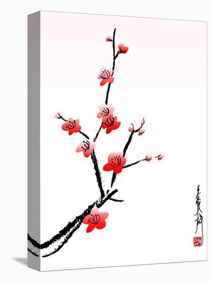 Cherry Blossom Painting-shadow216-Stretched Canvas