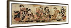 Cherry Blossom Viewing (Hanam), Early 19th Century-Kitagawa Utamaro II-Framed Giclee Print