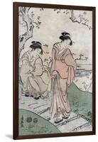 Cherry Blossom Viewing, Japanese Wood-Cut Print-Lantern Press-Framed Art Print