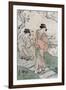 Cherry Blossom Viewing, Japanese Wood-Cut Print-Lantern Press-Framed Art Print