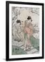 Cherry Blossom Viewing, Japanese Wood-Cut Print-Lantern Press-Framed Art Print