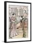 Cherry Blossom Viewing Month, Japanese Wood-Cut Print-Lantern Press-Framed Art Print