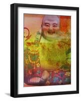 Cherry Blossom Zen Boss-Ricki Mountain-Framed Art Print