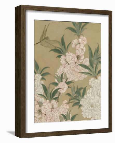 Cherry Blossoms and Dragonfly-null-Framed Art Print