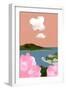 Cherry blossoms and harbors-Hiroyuki Izutsu-Framed Giclee Print