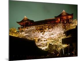 Cherry Blossoms and Kiyomizu Temple-null-Mounted Photographic Print