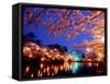 Cherry Blossoms and Takada Castle-null-Framed Stretched Canvas