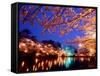 Cherry Blossoms and Takada Castle-null-Framed Stretched Canvas