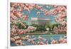 Cherry Blossoms and Tidal Basin-null-Framed Art Print