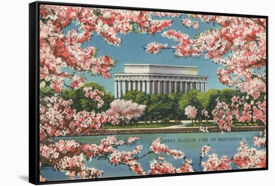 Cherry Blossoms and Tidal Basin-null-Framed Stretched Canvas