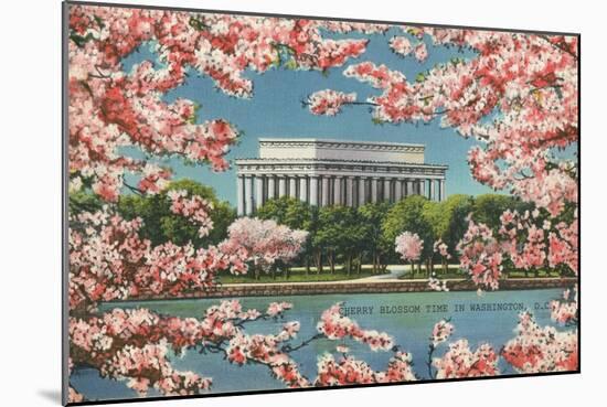 Cherry Blossoms and Tidal Basin-null-Mounted Art Print