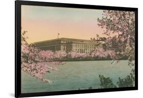 Cherry Blossoms and Tidal Basin-null-Framed Art Print