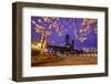 Cherry Blossoms and Water Front Park, Steel Ridge, Willamette River, Portland Oregon.-Craig Tuttle-Framed Photographic Print