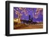 Cherry Blossoms and Water Front Park, Steel Ridge, Willamette River, Portland Oregon.-Craig Tuttle-Framed Photographic Print