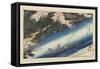 Cherry Blossoms at Arashiyama, C. 1834-Utagawa Hiroshige-Framed Stretched Canvas