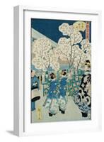 Cherry Blossoms at Asakura-Ando Hiroshige-Framed Giclee Print