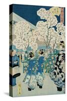 Cherry Blossoms at Asakura-Ando Hiroshige-Stretched Canvas