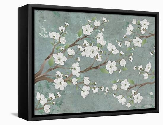 Cherry Blossoms Gray-Diane Stimson-Framed Stretched Canvas