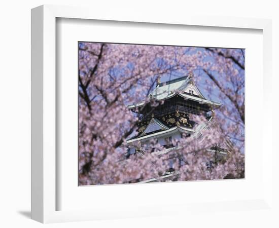 Cherry Blossoms in Front of Osaka Castle-Robert Essel-Framed Photographic Print