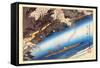 Cherry Blossoms in Full Bloom-Ando Hiroshige-Framed Stretched Canvas