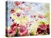 Cherry Blossoms In The Park-Mary Smith-Stretched Canvas