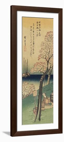 Cherry Blossoms on Gotenyama, Spring, 1833-1834-Utagawa Hiroshige-Framed Giclee Print