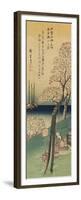 Cherry Blossoms on Gotenyama, Spring, 1833-1834-Utagawa Hiroshige-Framed Premium Giclee Print