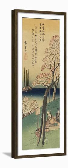 Cherry Blossoms on Gotenyama, Spring, 1833-1834-Utagawa Hiroshige-Framed Premium Giclee Print