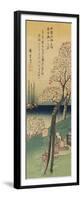 Cherry Blossoms on Gotenyama, Spring, 1833-1834-Utagawa Hiroshige-Framed Premium Giclee Print