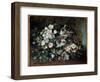 Cherry Blossoms or Apple Branches in Bloom. Painting by Gustave Courbet (1819-1877), 1871. Oil on C-Gustave Courbet-Framed Giclee Print