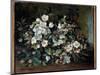 Cherry Blossoms or Apple Branches in Bloom. Painting by Gustave Courbet (1819-1877), 1871. Oil on C-Gustave Courbet-Mounted Giclee Print