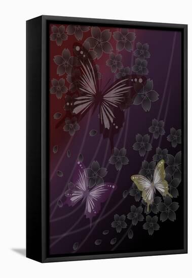Cherry Blossoms Red-Ikuko Kowada-Framed Stretched Canvas