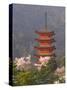 Cherry Blossoms (Sakura) and Famous Five-Storey Pagoda Dating from 1407, Island of Honshu, Japan-Gavin Hellier-Stretched Canvas