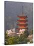 Cherry Blossoms (Sakura) and Famous Five-Storey Pagoda Dating from 1407, Island of Honshu, Japan-Gavin Hellier-Stretched Canvas