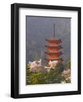 Cherry Blossoms (Sakura) and Famous Five-Storey Pagoda Dating from 1407, Island of Honshu, Japan-Gavin Hellier-Framed Photographic Print