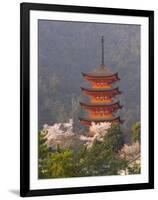 Cherry Blossoms (Sakura) and Famous Five-Storey Pagoda Dating from 1407, Island of Honshu, Japan-Gavin Hellier-Framed Photographic Print