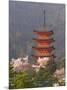 Cherry Blossoms (Sakura) and Famous Five-Storey Pagoda Dating from 1407, Island of Honshu, Japan-Gavin Hellier-Mounted Photographic Print