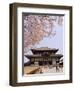 Cherry Blossoms, the Great Buddha Hall, Todaiji Temple, Nara, Honshu Island, Japan-Christian Kober-Framed Photographic Print