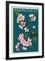 Cherry Blossoms - Washington DC-Lantern Press-Framed Art Print