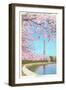 Cherry Blossoms, Washington Monument, Washington D.C.-null-Framed Art Print