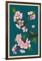 Cherry Blossoms-Lantern Press-Framed Art Print