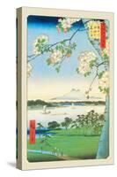 Cherry Blossoms-Ando Hiroshige-Stretched Canvas