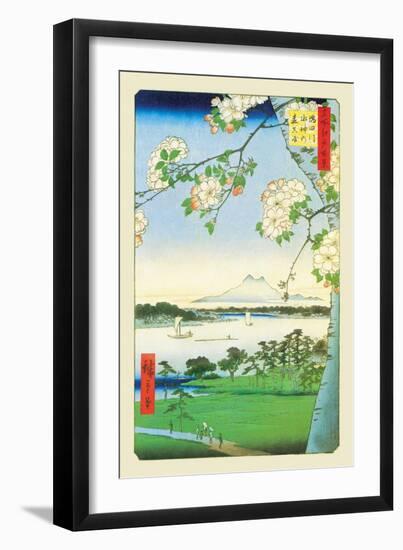 Cherry Blossoms-Ando Hiroshige-Framed Art Print