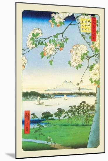 Cherry Blossoms-Ando Hiroshige-Mounted Art Print