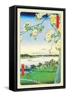 Cherry Blossoms-Ando Hiroshige-Framed Stretched Canvas